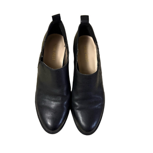 Nine West Kimmero Black Leather Ankle Boots